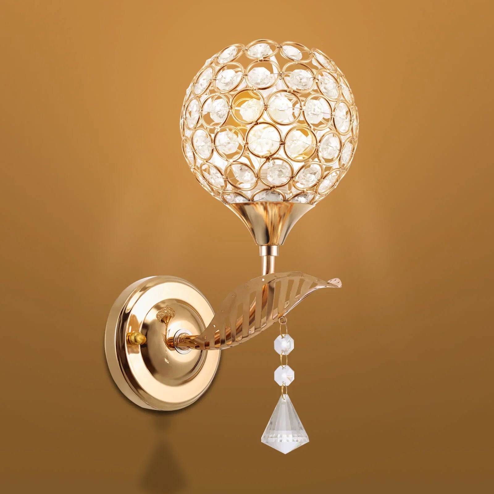 RadiantShine – Moderne LED Wandlamp Met Stijlvol Kristalontwerp