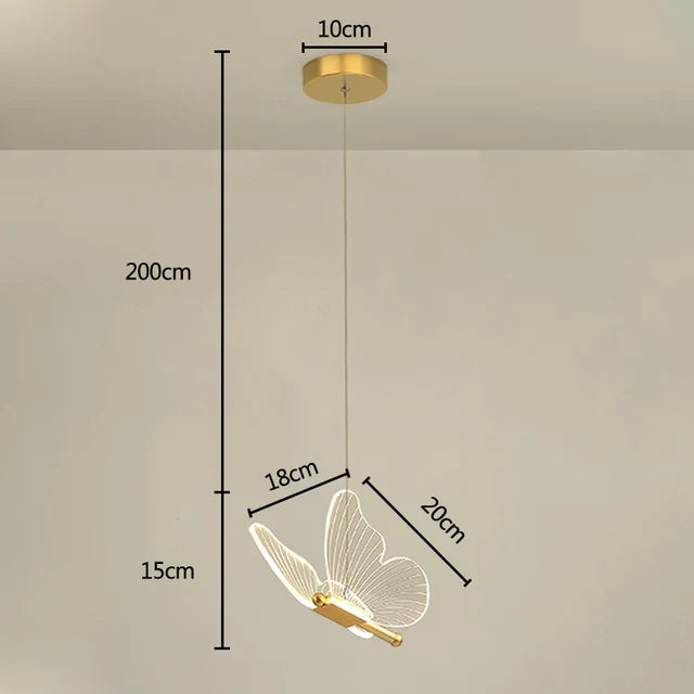 ButterflyGleam - Lampade a sospensione LED a forma di farfalla
