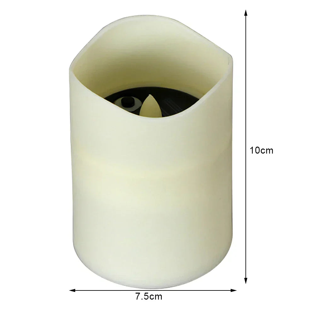 SolarGlow - Weatherproof LED Solar Candle – Atmospheric Outdoor Lighting for Garden, Balcony & Terrace