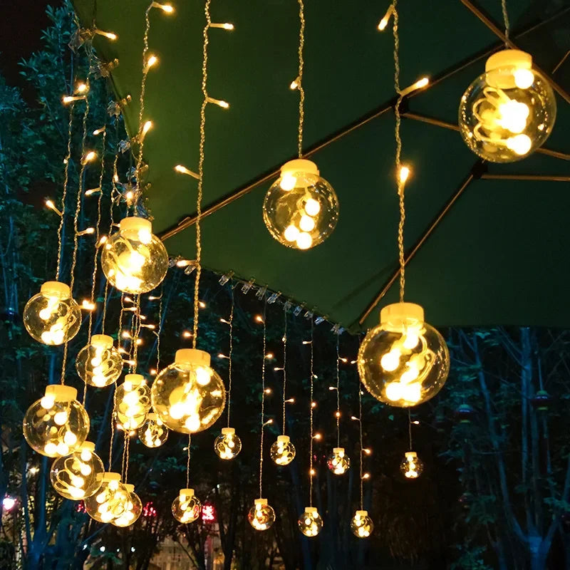 GlowTwinkle - Catena Luminosa LED Impermeabile per Esterni, Giardino e Balcone