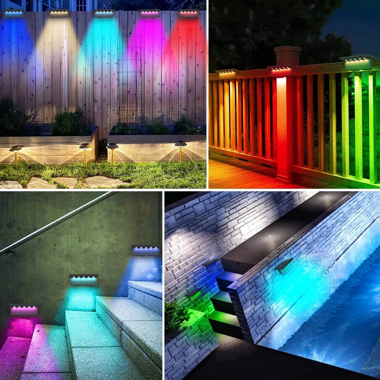 SolarGlow - Illuminazione Esterna a LED Solare – Illuminazione Paesaggistica a Risparmio Energetico per Giardino, Recinzione e Scale