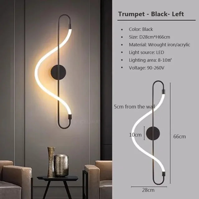 LumiForge - Modern Wall Lamp Made of Iron