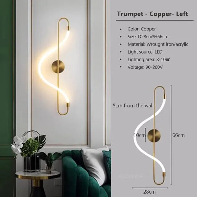 LumiForge - Modern Wall Lamp Made of Iron