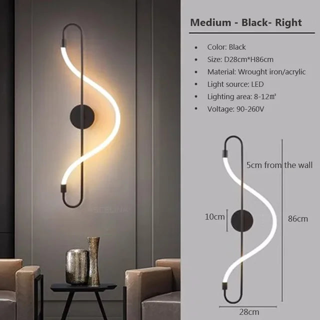 LumiForge - Modern Wall Lamp Made of Iron