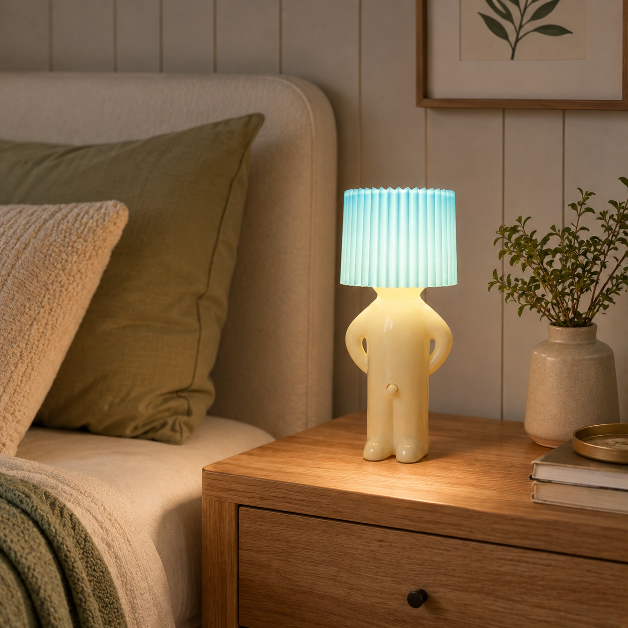 Lampada da tavolo LED moderna per camera da letto e comodino