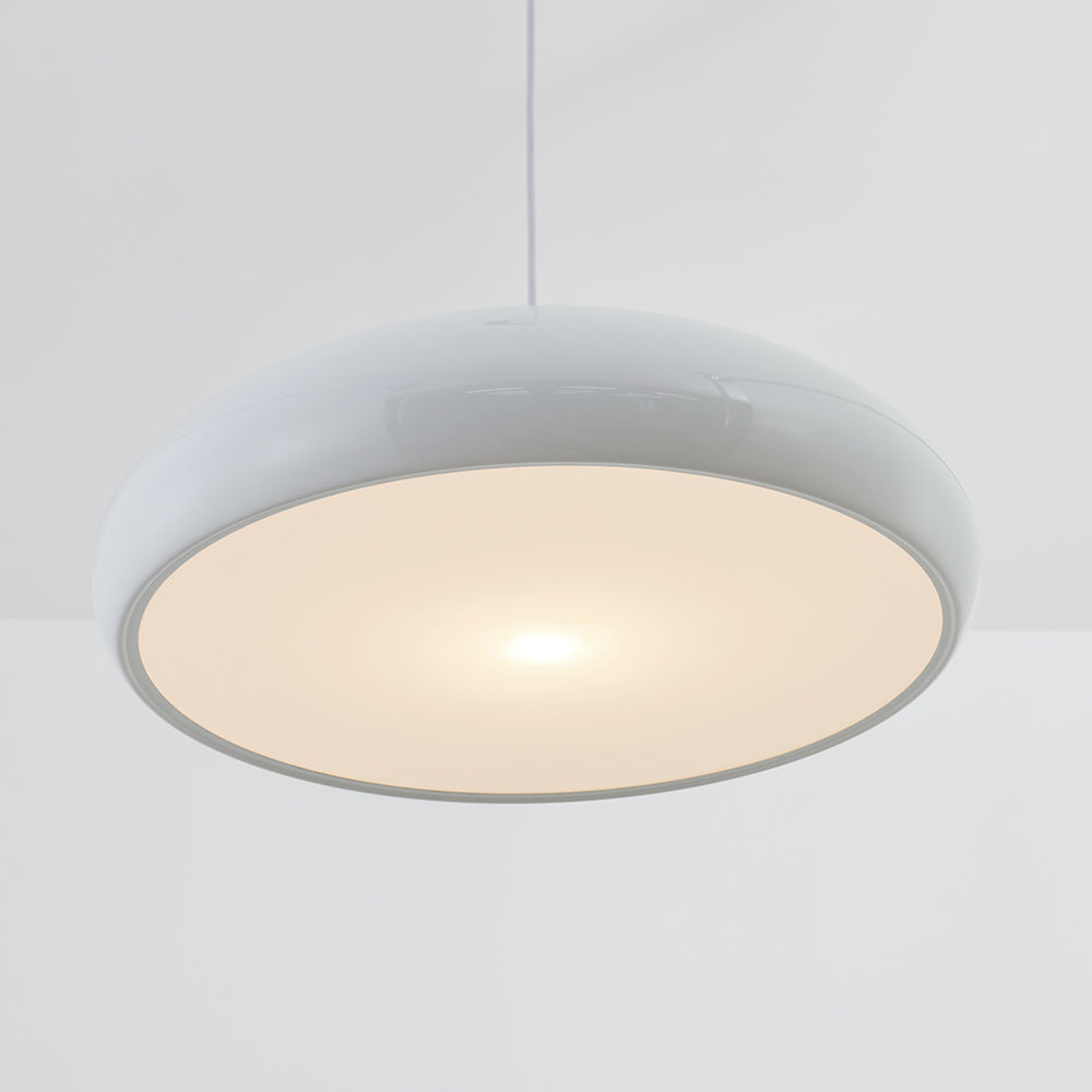 Lámparas colgantes LED Celestia Ronde - Metal blanco para dormitorio y sala de estar