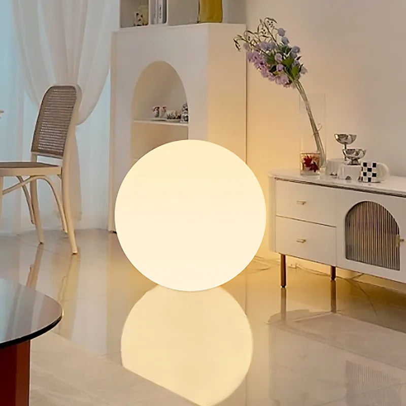 LumiGlobe – Large LED Bulb Lamp, Modern Floor Lamp for Stylish Indoor Lighting
