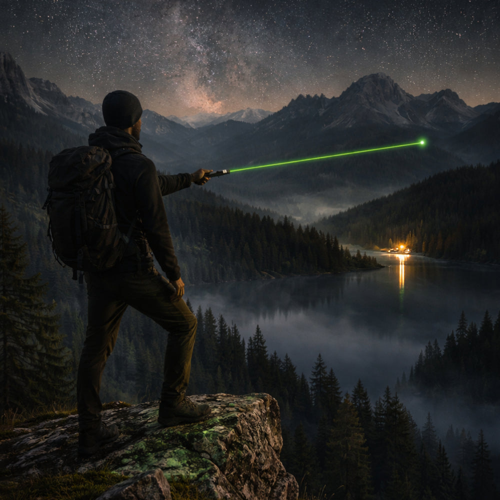 Puntatore Laser Hiking Ricaricabile Focus Regolabile Lungo Raggio