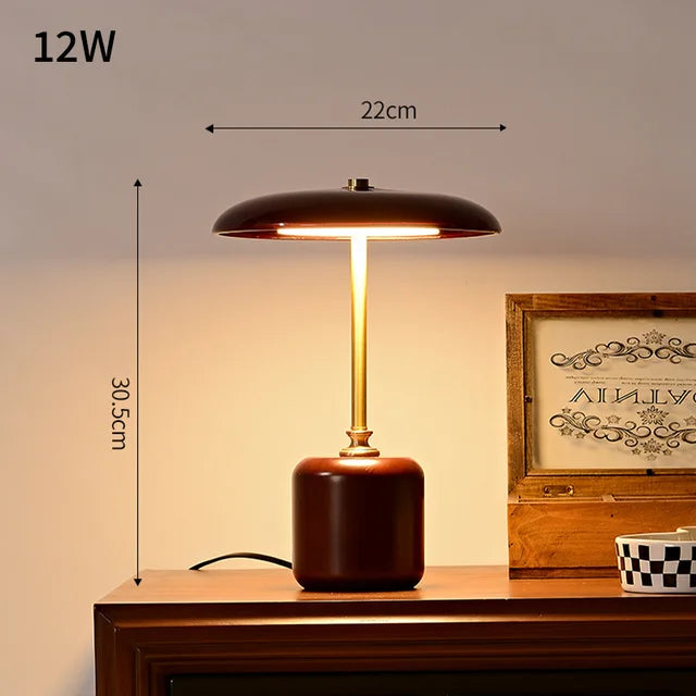 MushroomLuxe - Modern LED Glass Table Lamp | Dimmable & Stylish Design