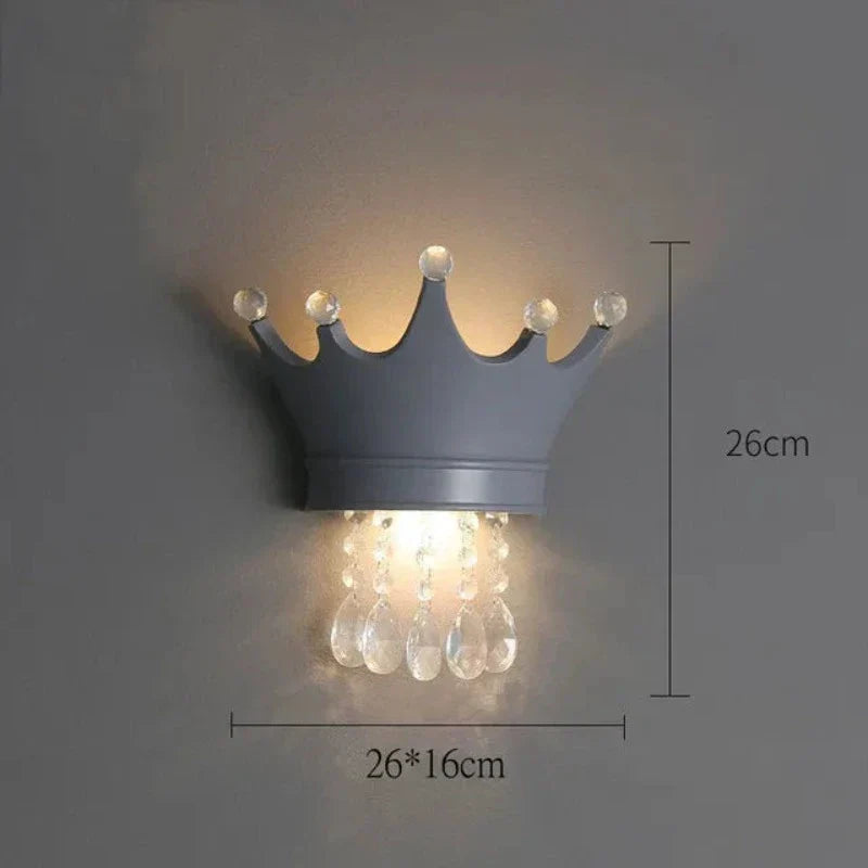 RoyalGlow - Kroon Wandlamp met Kristallen – Elegante LED Lamp