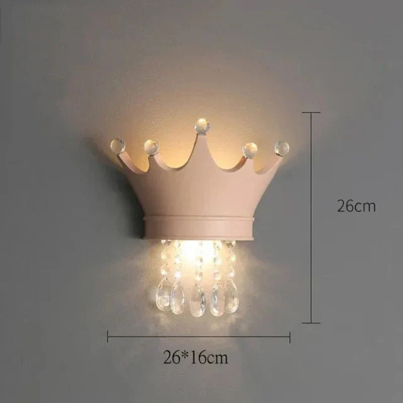 RoyalGlow - Kroon Wandlamp met Kristallen – Elegante LED Lamp