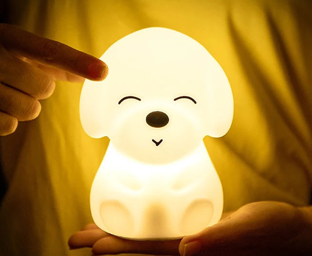 BunnyGlow - Dimmable LED Night Light for Children with Touch Control and USB Charging Function