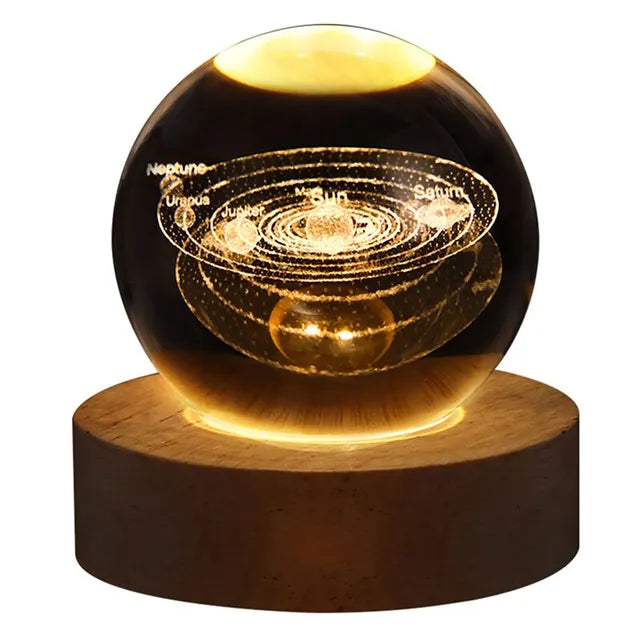 GalaxyGlow - Lampada da tavolo Sistema Solare – Illuminazione LED con design planetario