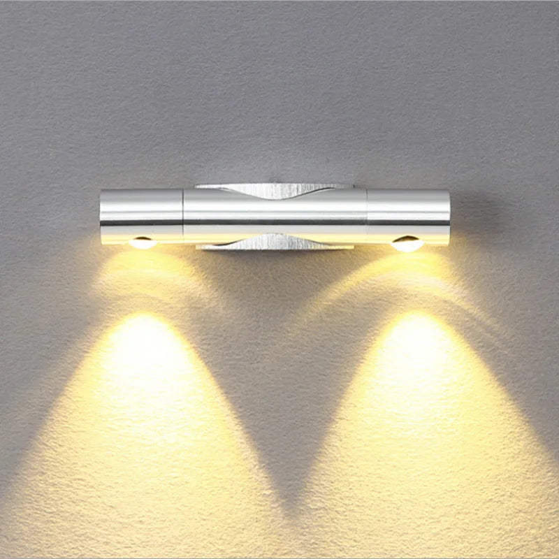 DuoGlow – Lampada da parete a LED doppia con faretti regolabili