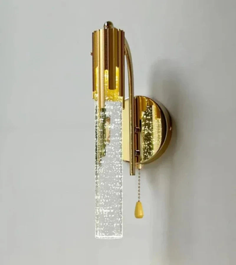 CrystalGlow - Candeeiro de Parede de Cristal Luxuoso
