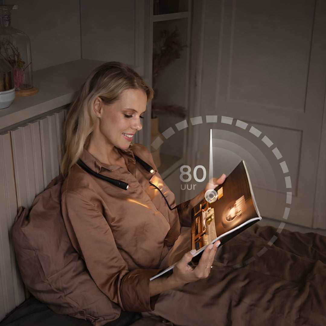 Lampada da lettura collo LED ricaricabile flessibile senza mani
