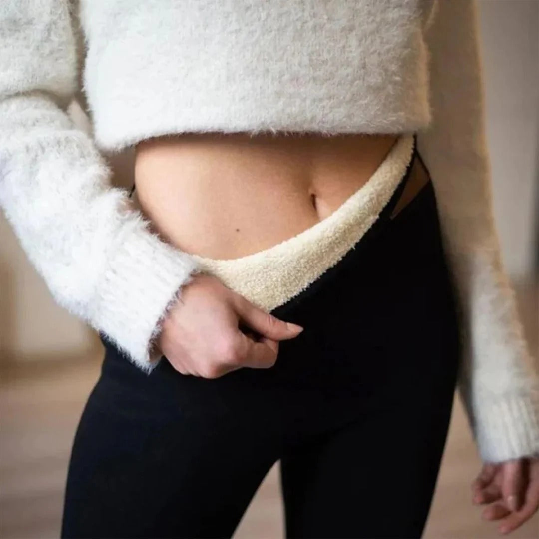 Legging Dames Thermo Legging Hoge Taille Fleece Warm Stretch