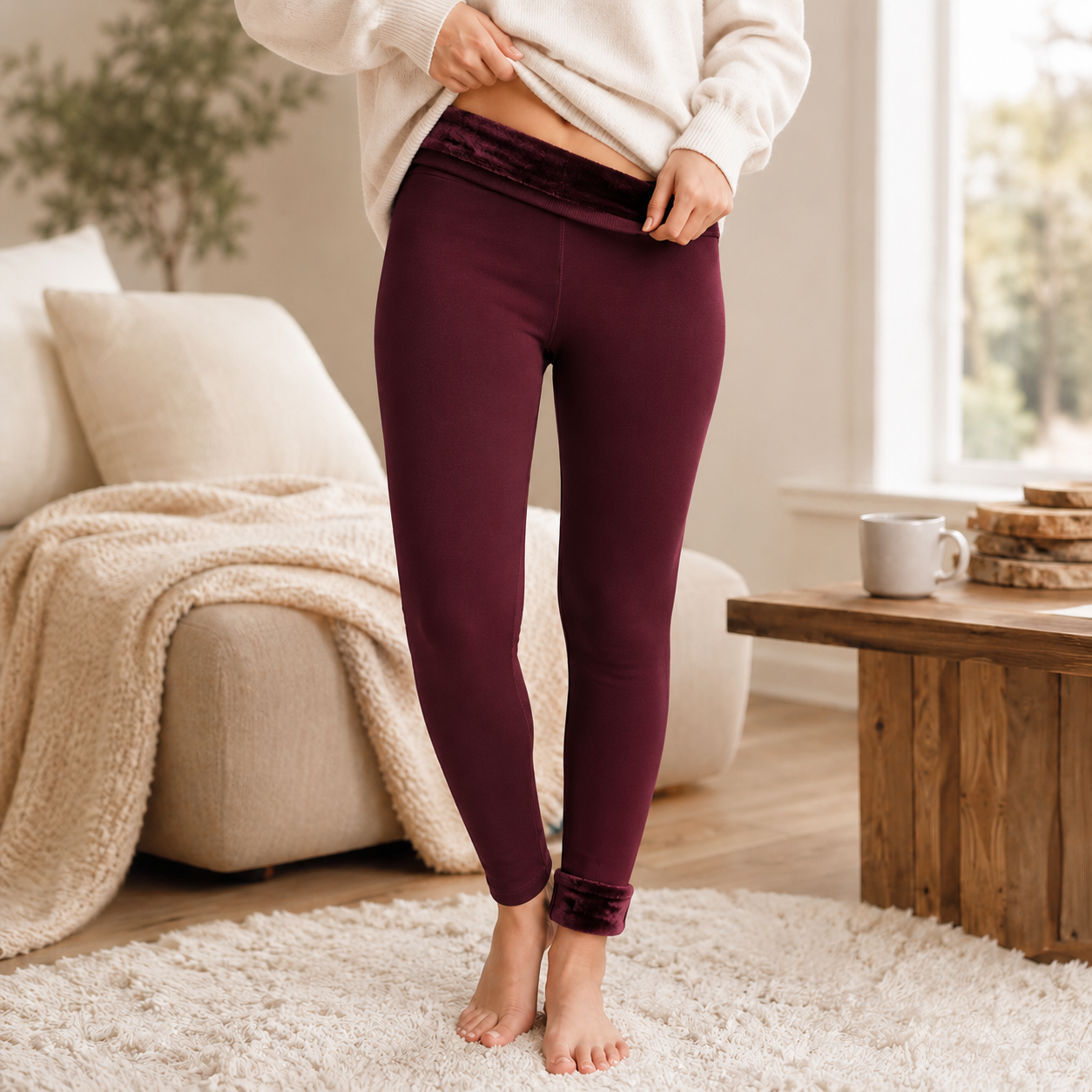 Leggings da Donna Foderati in Pile Elasticizzati | Invernali
