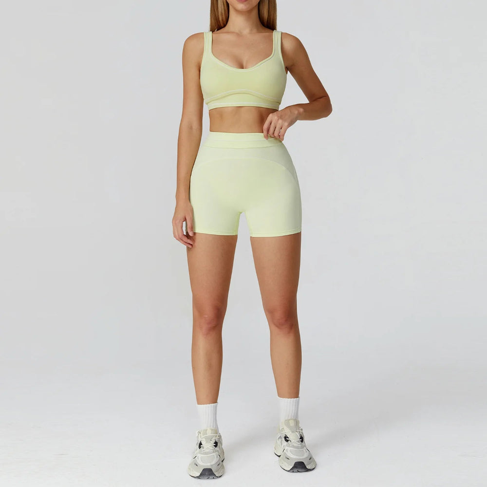 Yoga Set Women Exercise Set Sports Bra High Waist Leggings