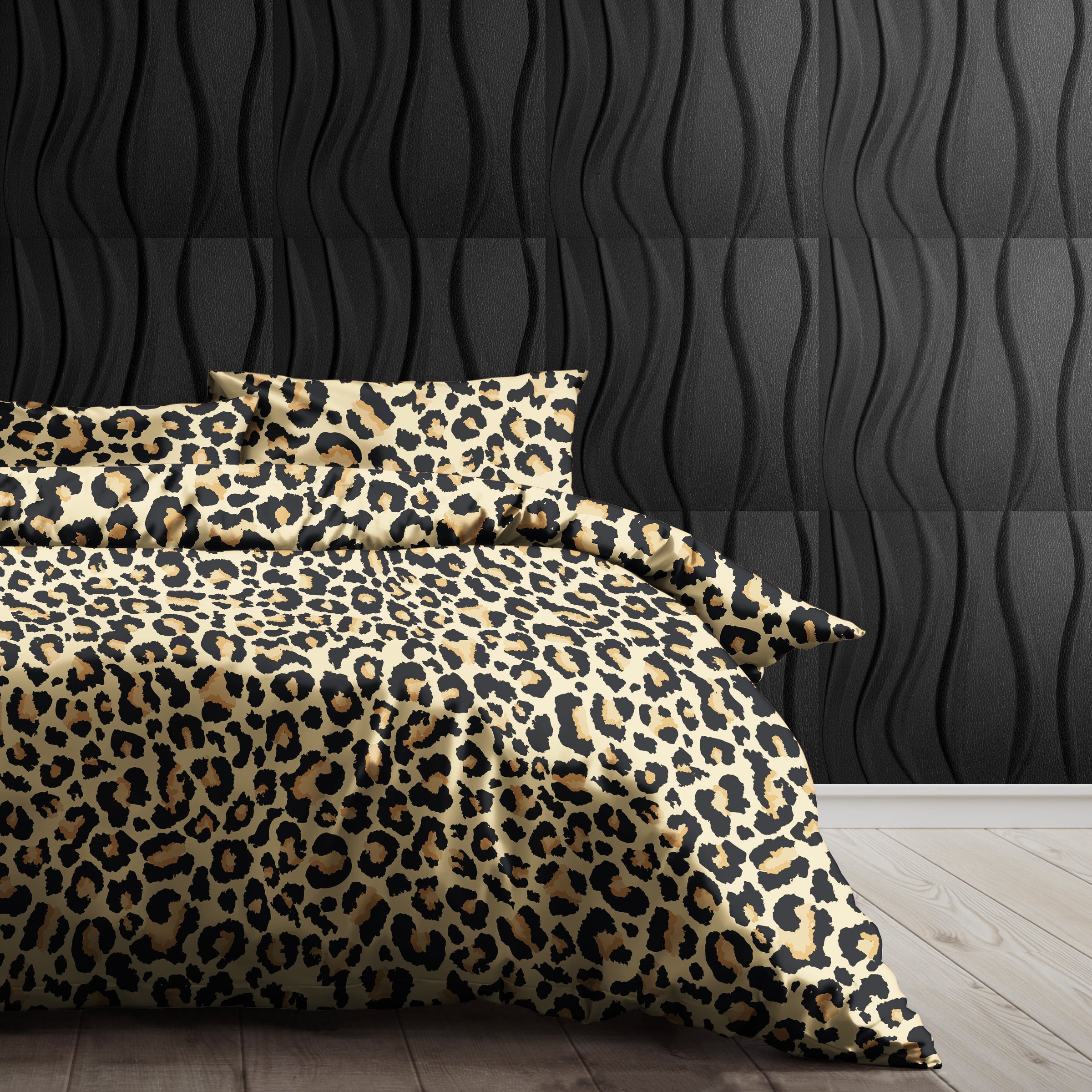 Set copripiumino Leopard Gree (Cotone Egiziano)