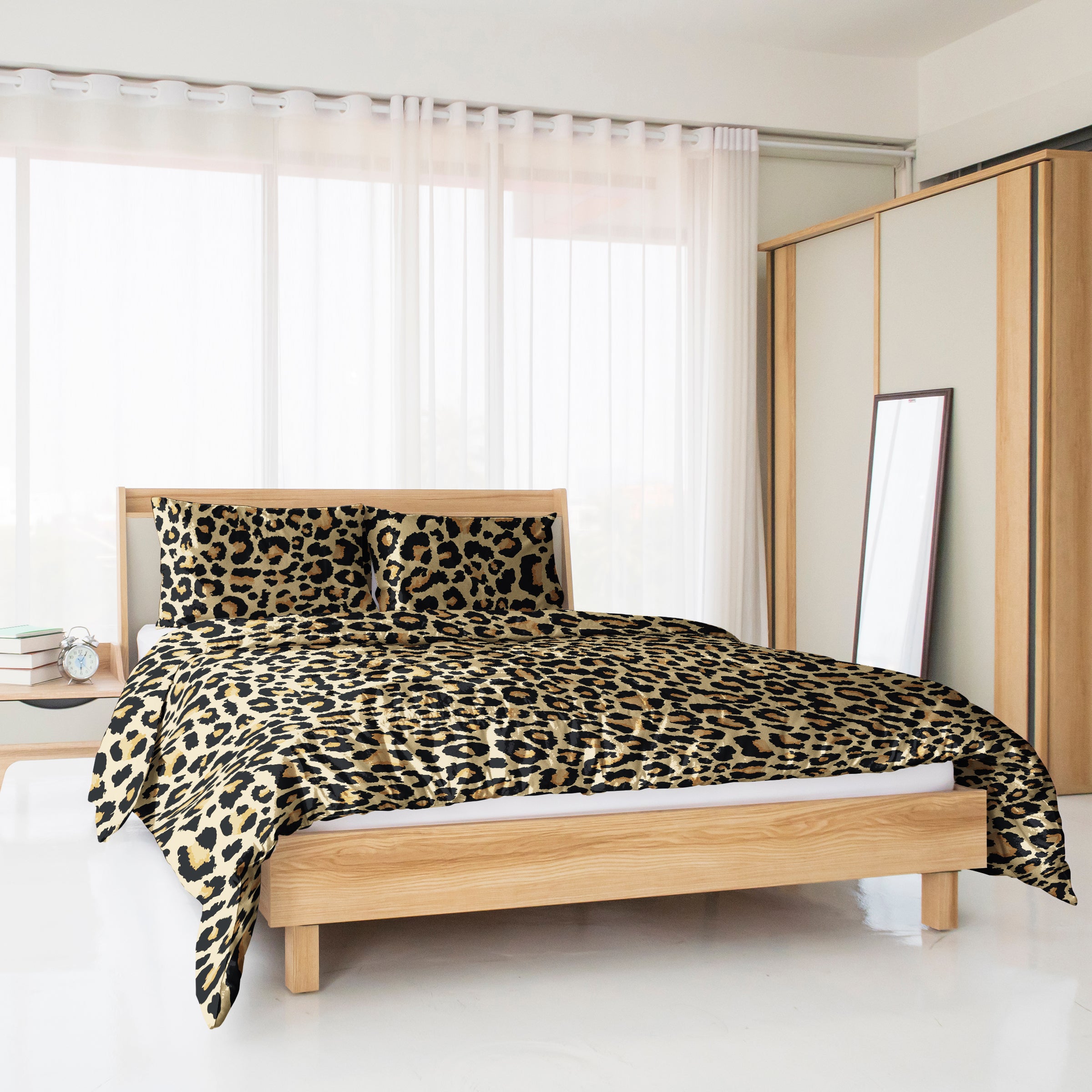 Set copripiumino Leopard Gree (Cotone Egiziano)