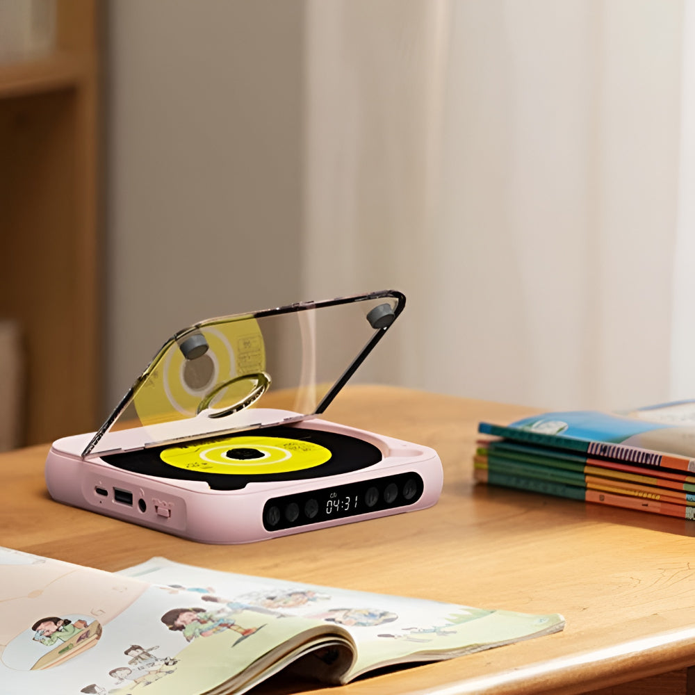 Portable Bluetooth CD Player HiFi Audio USB-C Charging