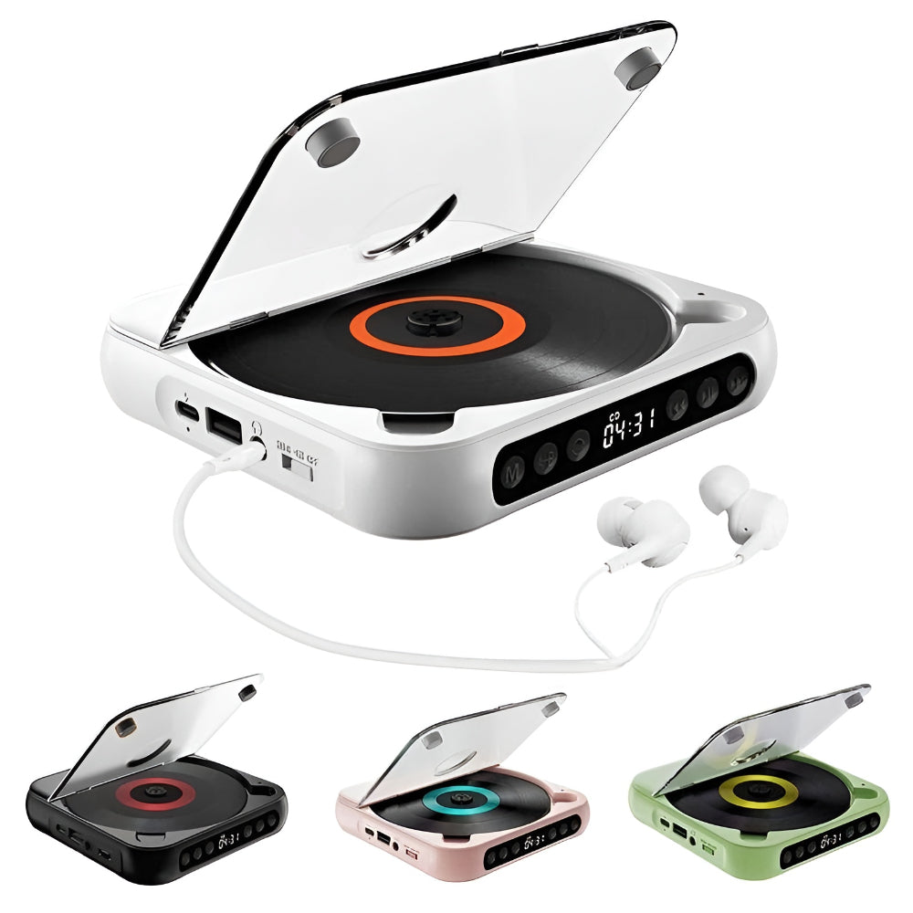 Portable Bluetooth CD Player HiFi Audio USB-C Charging