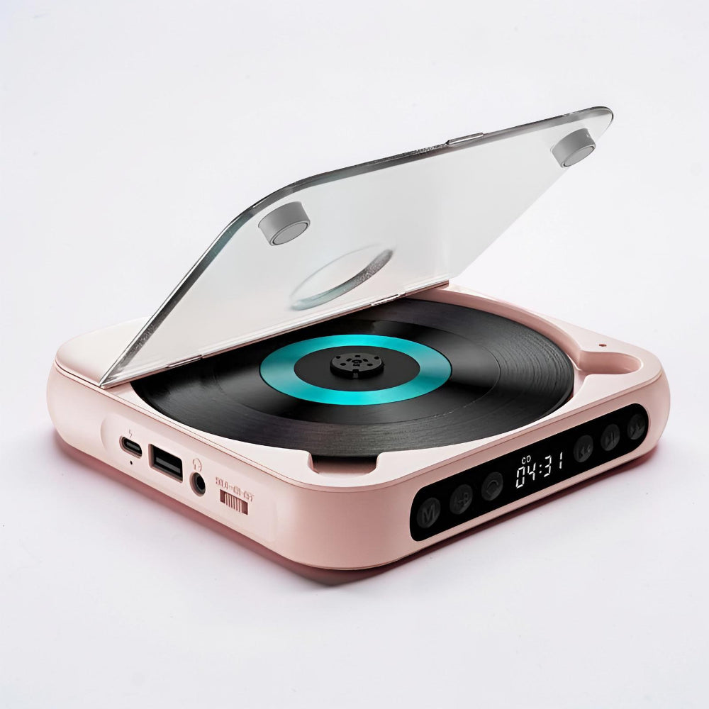 Portable Bluetooth CD Player HiFi Audio USB-C Charging