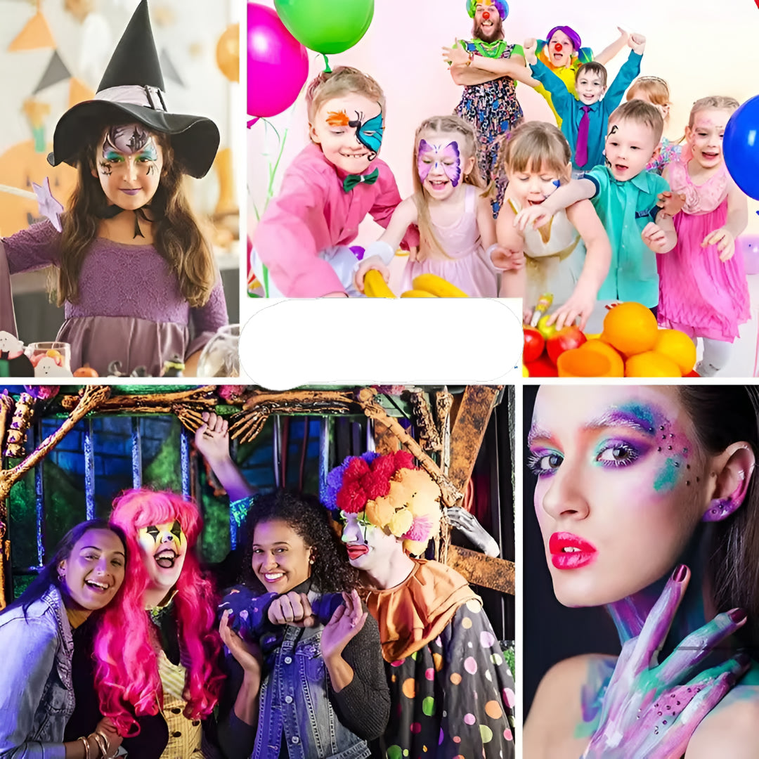 Palette di trucchi per il corpo WK Set per feste, cosplay e face painting