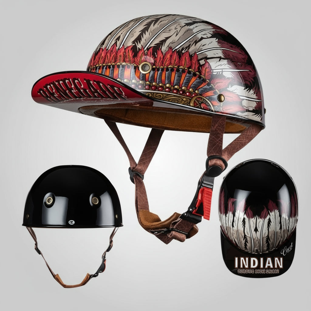 Motorcycle Helmet Half Face Helmet Baseball Cap Style ABS Safety Shell