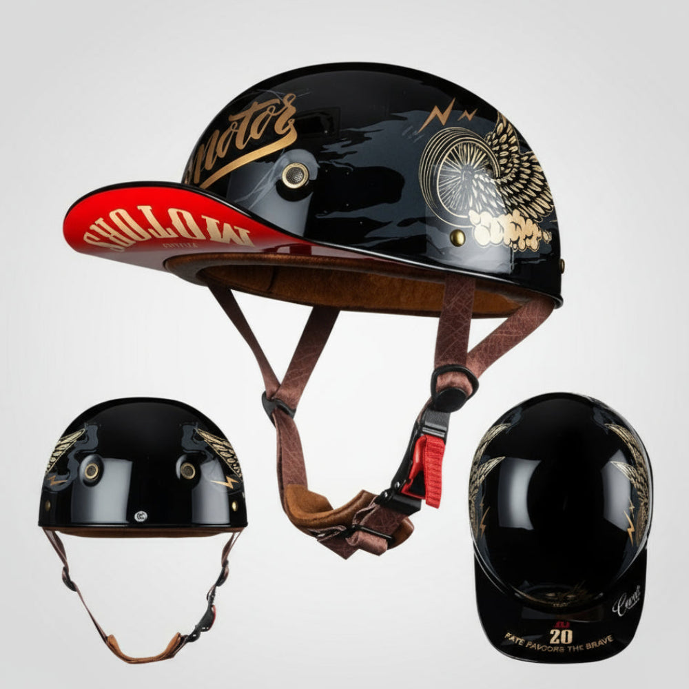 Motorcycle Helmet Half Face Helmet Baseball Cap Style ABS Safety Shell