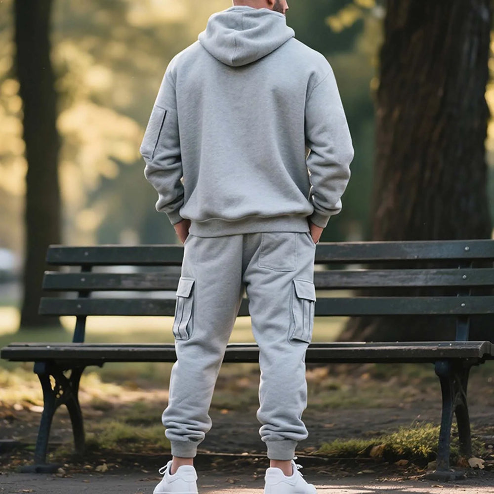 Fato de Treino Masculino Casual Conjunto de Duas Peças Uso Diário