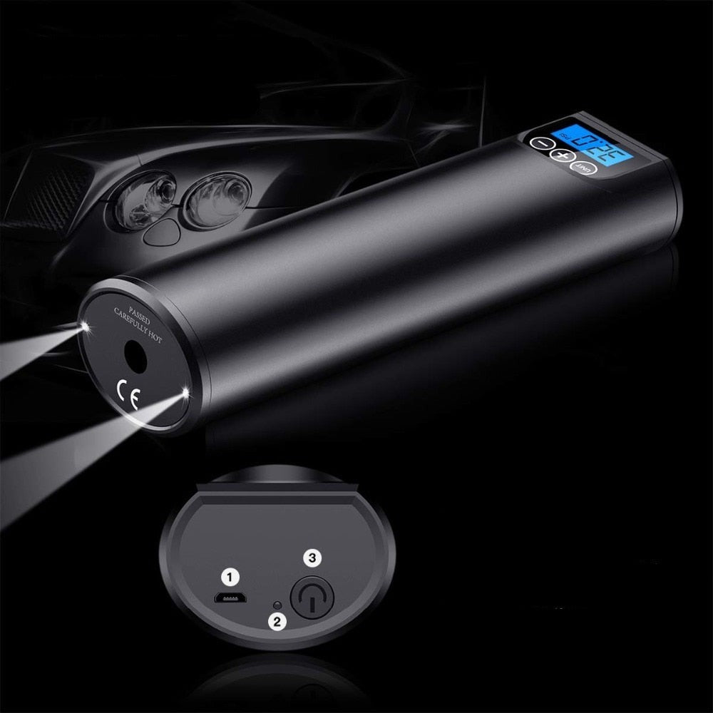 Compressore Portatile Elettrico Auto Digitale Gonfiatore Pneumatici