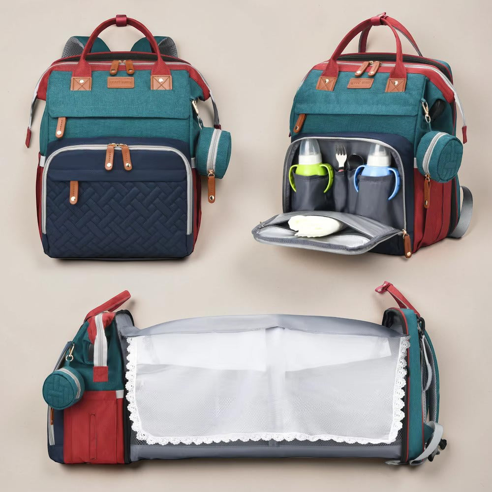 Mochila para Pañales Bolsa de Cuidado para Bebé Plegable
