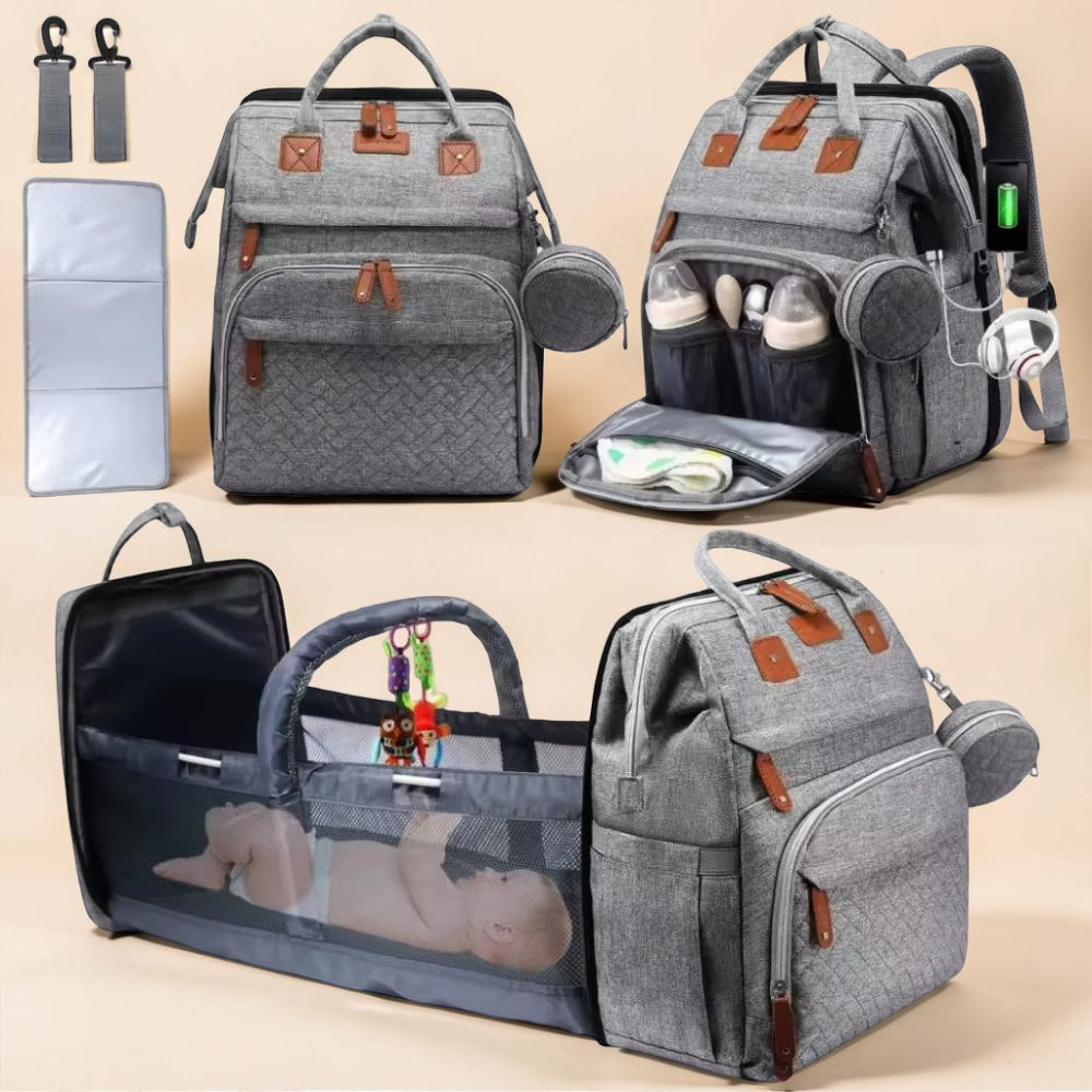 Mochila para Pañales Bolsa de Cuidado para Bebé Plegable