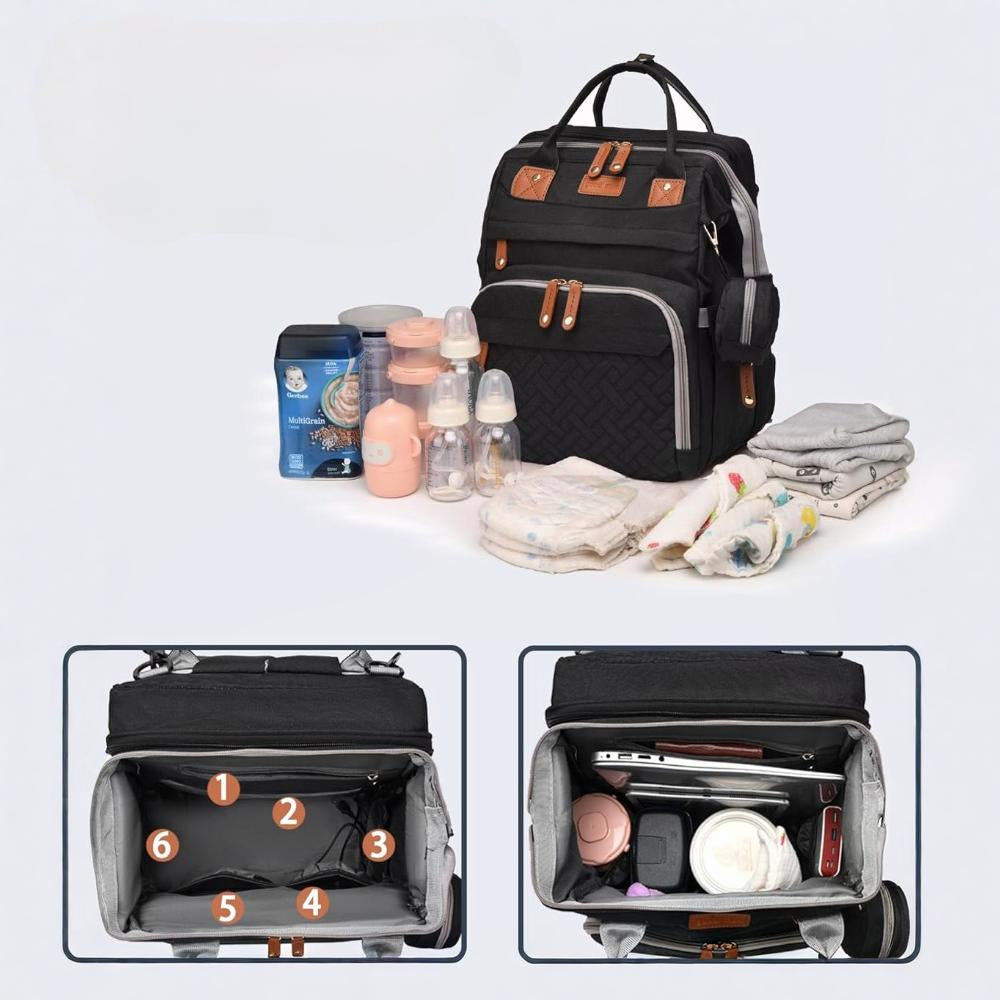 Mochila para Pañales Bolsa de Cuidado para Bebé Plegable