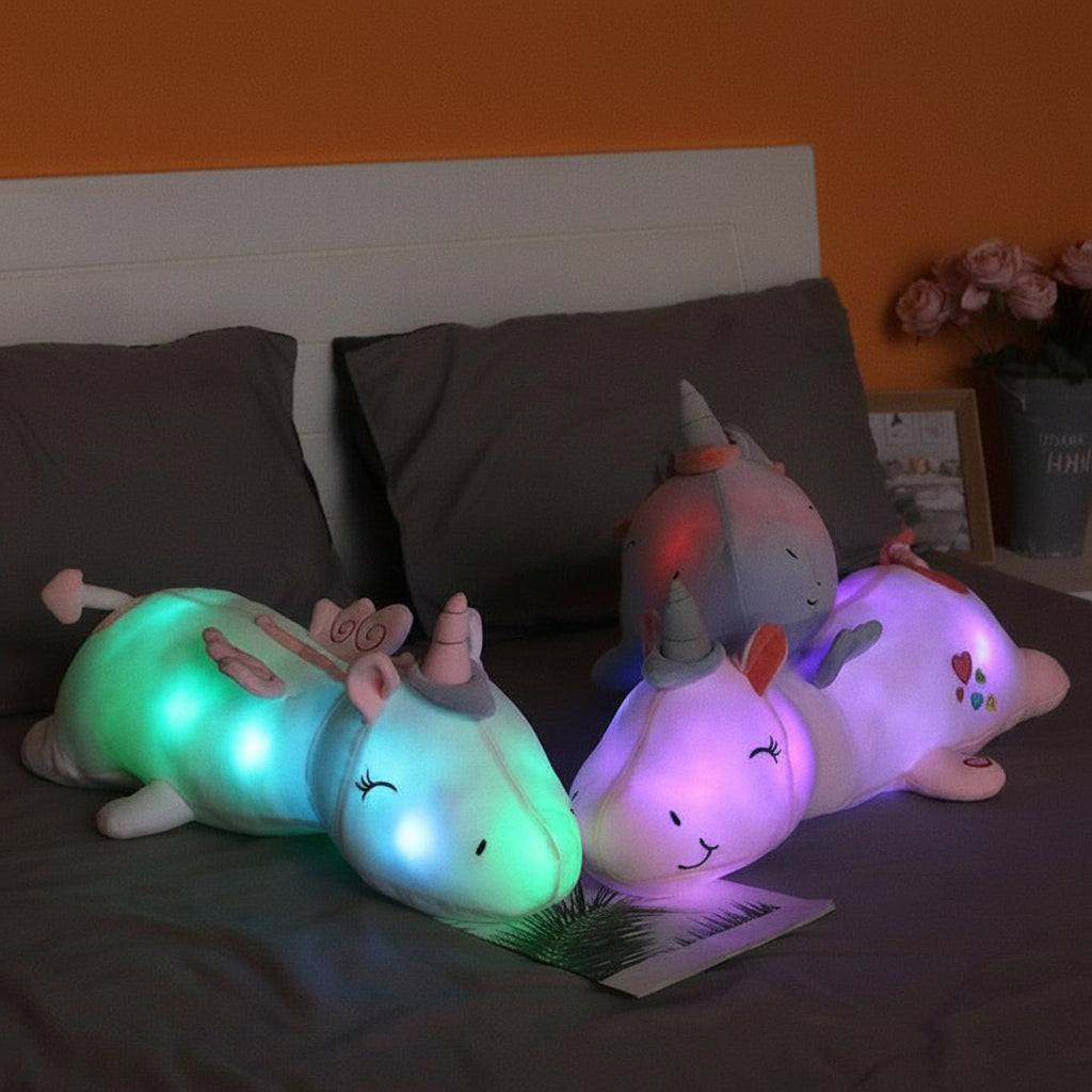 Plush Cuddle Unicorn LED Night Light Rainbow Children's Room