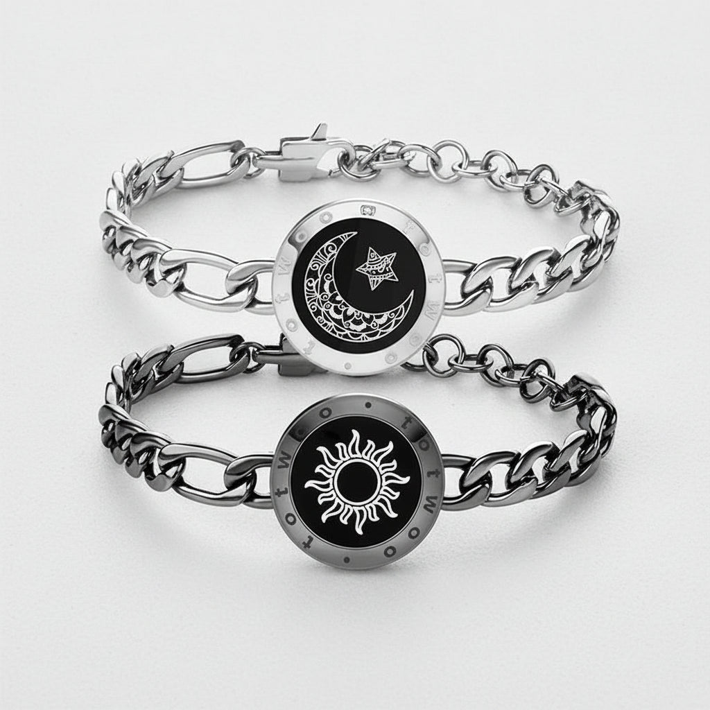 Connecting Partner Bracelet Set Vibration Stainless Steel Bluetooth