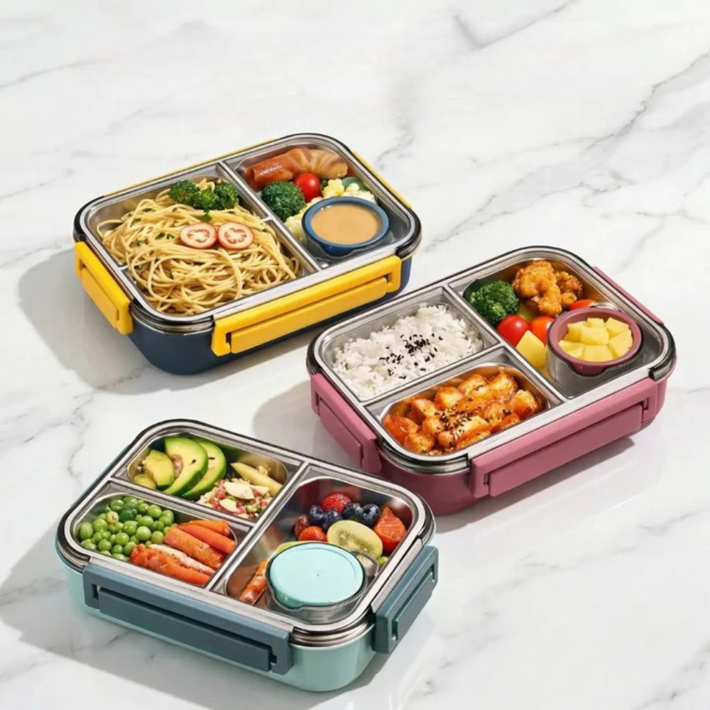 Walking Lunchbox Bento Box Leakproof Insulated Meal Box Compartments