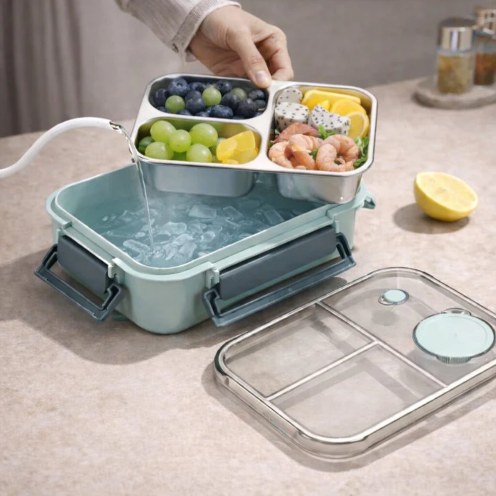 Walking Lunchbox Bento Box Leakproof Insulated Meal Box Compartments