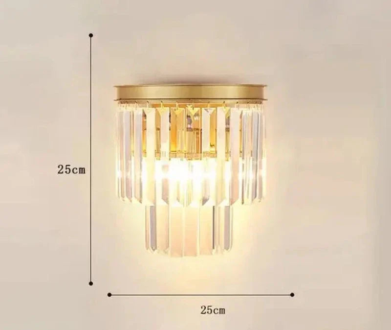 CrystalLuxe - Elegant Crystal Wall Lamp