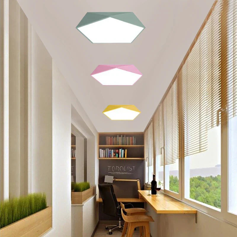 LichtHexa - Lampada da soffitto esagonale pastello