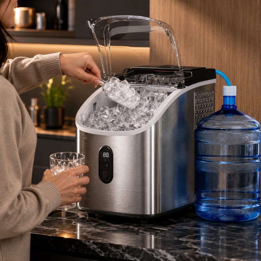 Automatic Ice Cube Machine Fast Cubes Kitchen Bar