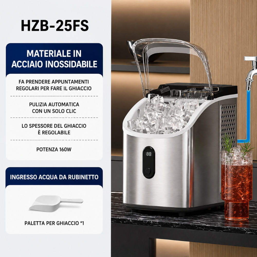 Automatic Ice Cube Machine Fast Cubes Kitchen Bar