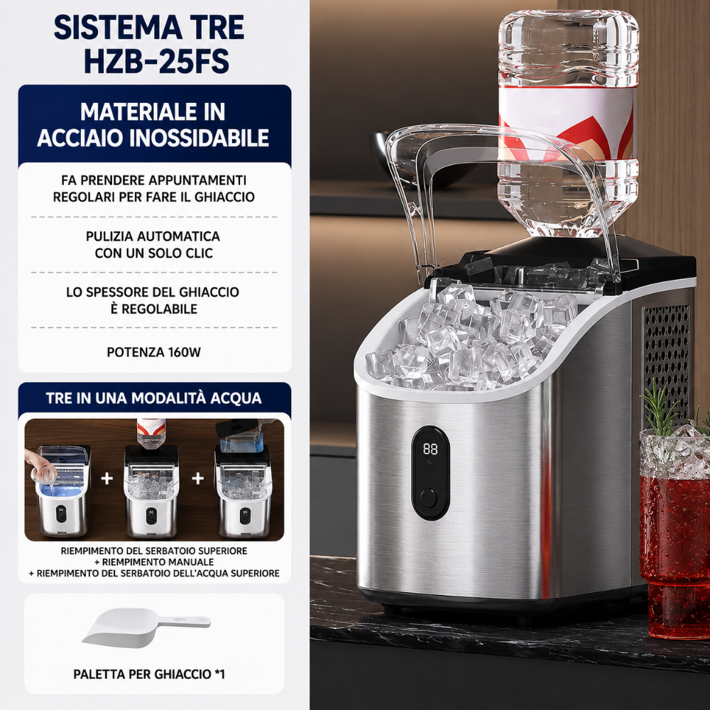 Automatic Ice Cube Machine Fast Cubes Kitchen Bar