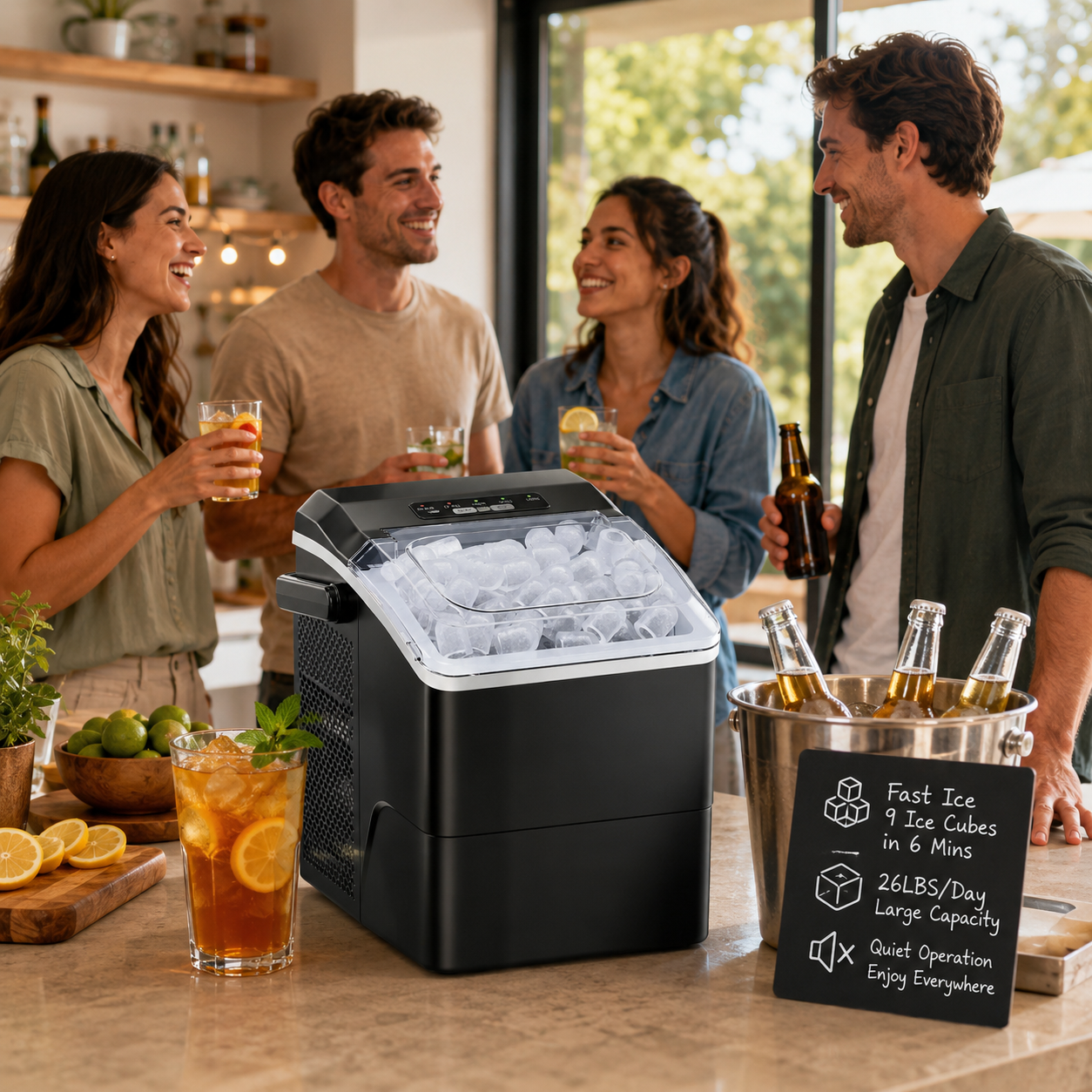 Macchina Ghiaccio Raffreddamento Produttore Ghiaccio Portatile Ice