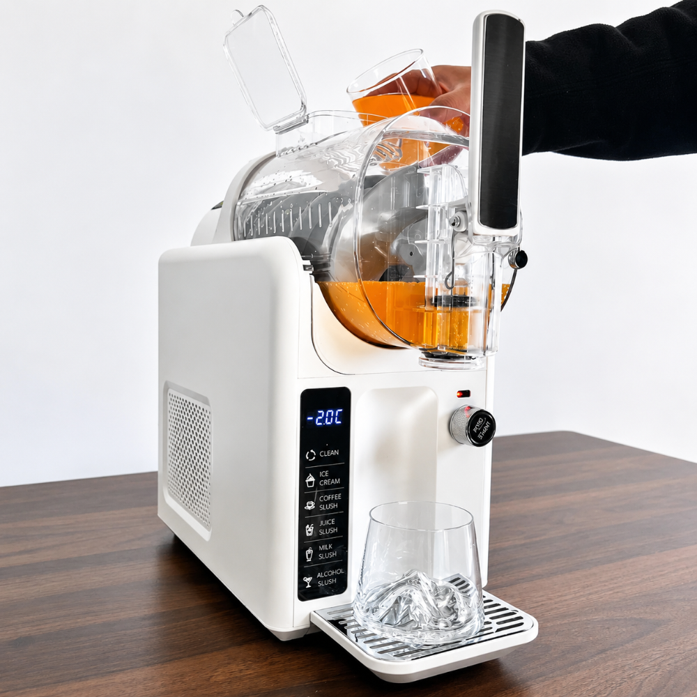 Macchina Slush Gelatiera Automatica 2 In 1 Dessert Freddi