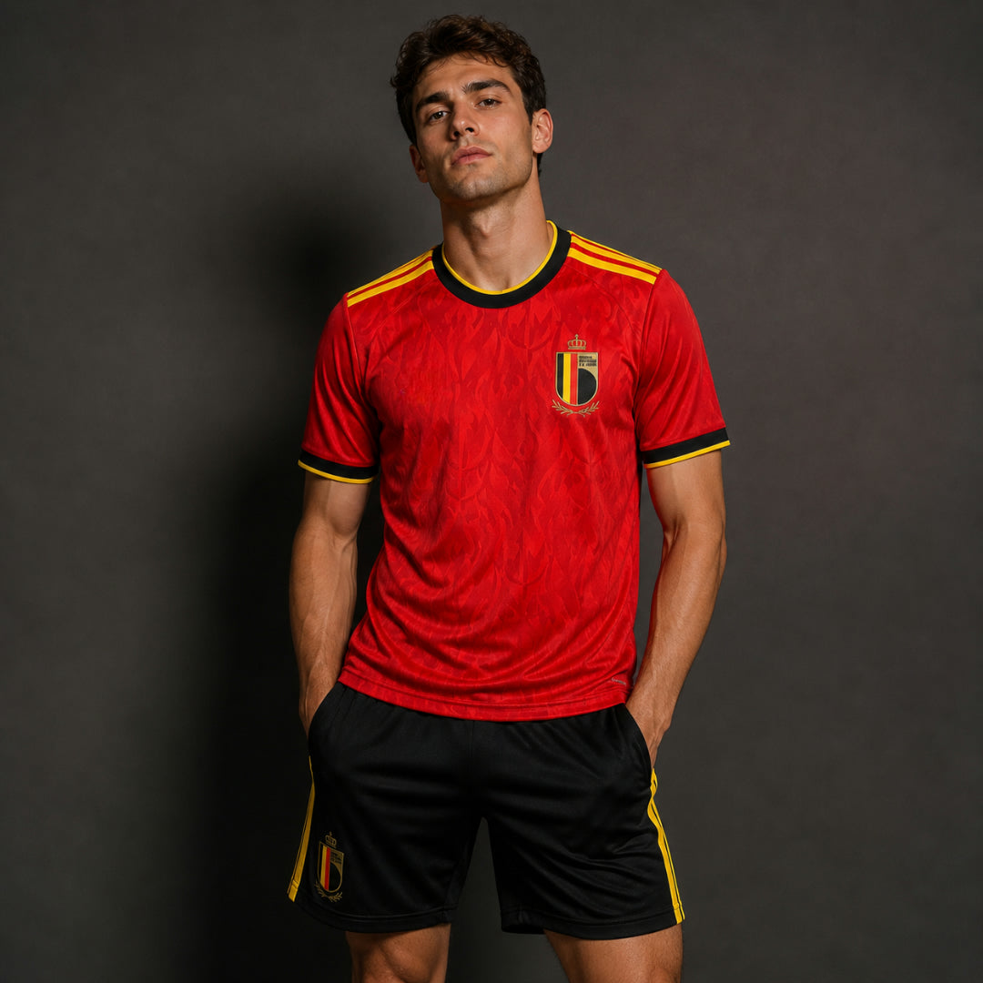 Camiseta Bélgica Mundial 2026 Conjunto Completo de Entrenamiento de Fútbol