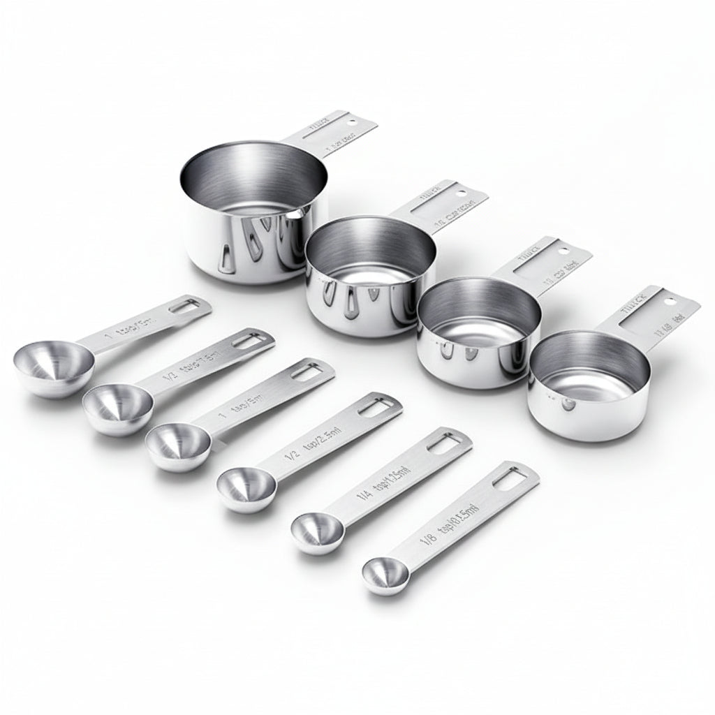 Set Misurini Cucchiai RVS Utensili Cucina Durevoli