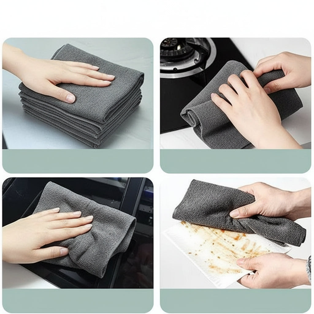 Microfiber Cleaning Cloth Streak-Free Reusable Eco-Friendly 5-Pack 5